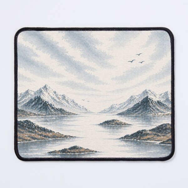 Item preview, Svalbard Inspired Coastal Design – Minimal Arctic Landscape in Soft Blue & Neutral Tones designed and sold by TheSlowShore.