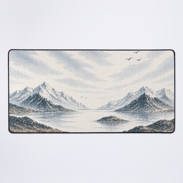 Item preview, Svalbard Inspired Coastal Design – Minimal Arctic Landscape in Soft Blue & Neutral Tones designed and sold by TheSlowShore.