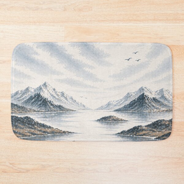 Item preview, Svalbard Inspired Coastal Design – Minimal Arctic Landscape in Soft Blue & Neutral Tones designed and sold by TheSlowShore.