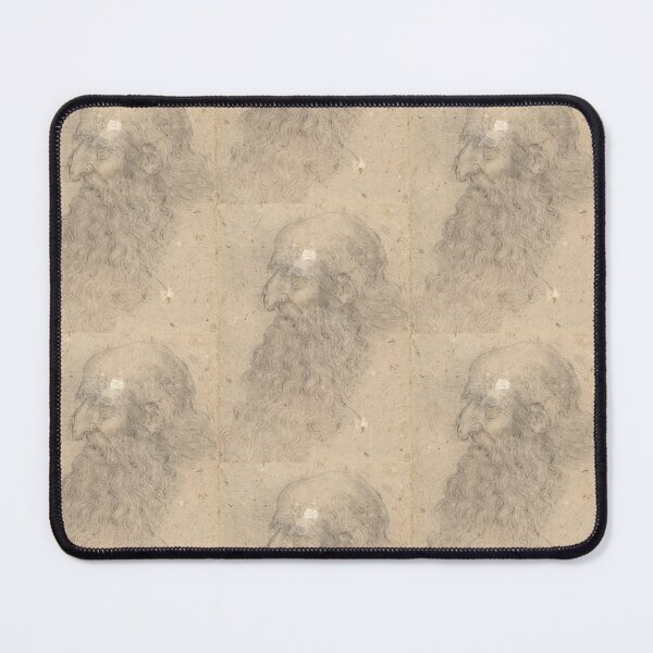 Item preview, The Head of an Old Bearded Man in Profile by Leonardo da Vinci Renaissance Study Print designed and sold by artofuniverse.