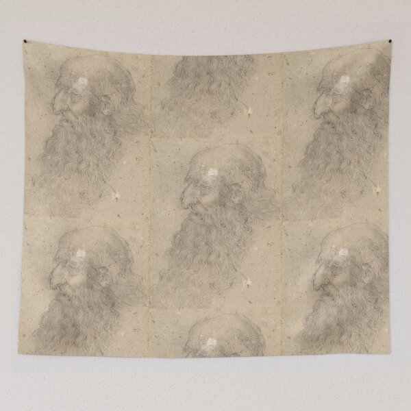 Item preview, The Head of an Old Bearded Man in Profile by Leonardo da Vinci Renaissance Study Print designed and sold by artofuniverse.