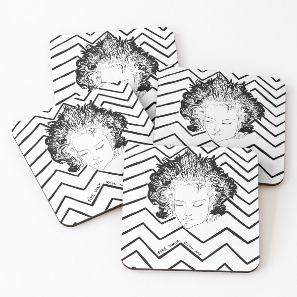 Item preview, Fire Walk With Me - Gothic Twin Peaks Line Art Portrait designed and sold by BarnBurns.