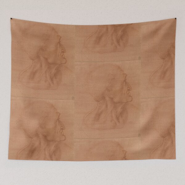 Item preview, The Head of Judas by Leonardo da Vinci High Renaissance Drawing Print designed and sold by artofuniverse.