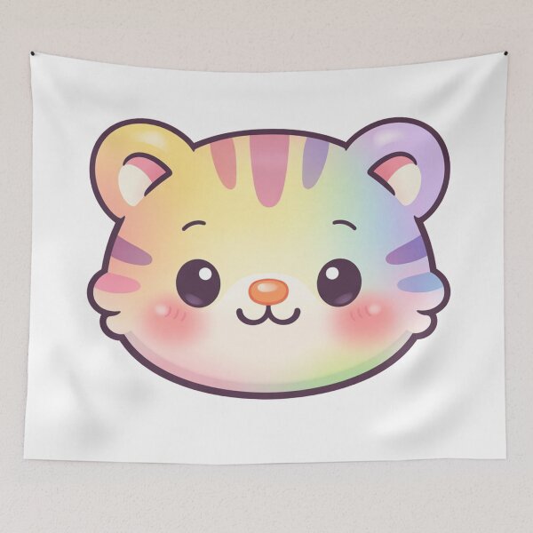 Item preview, Cute Rainbow Tiger Face designed and sold by Owcomm.