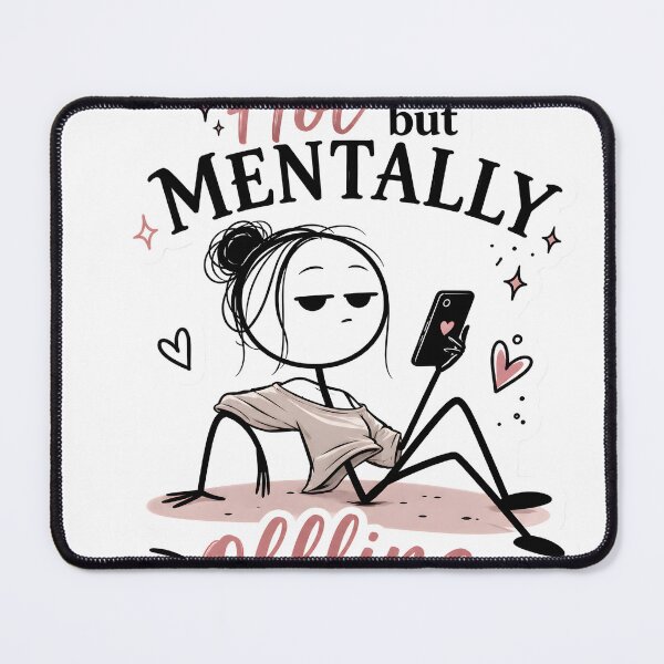 Item preview, Hot But Mentally Offline Stickman Introvert Aesthetic Funny Attractive Minimalist Personality designed and sold by StickyGuys.