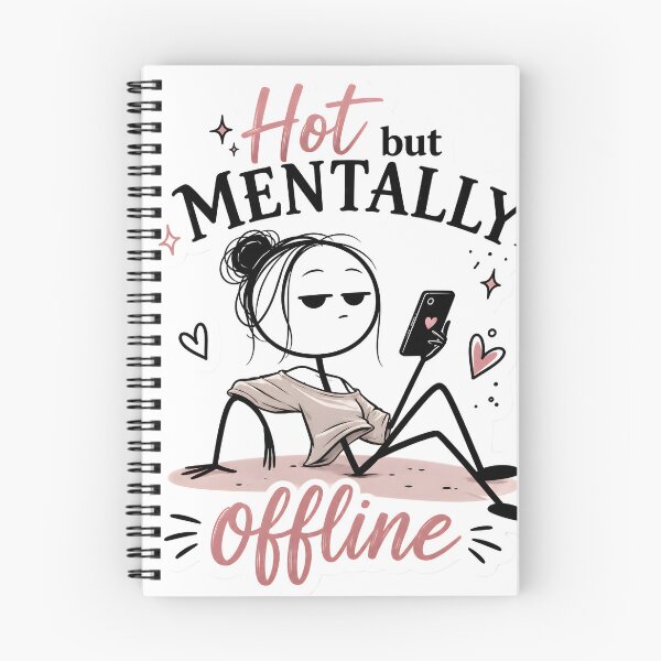 Item preview, Hot But Mentally Offline Stickman Introvert Aesthetic Funny Attractive Minimalist Personality designed and sold by StickyGuys.