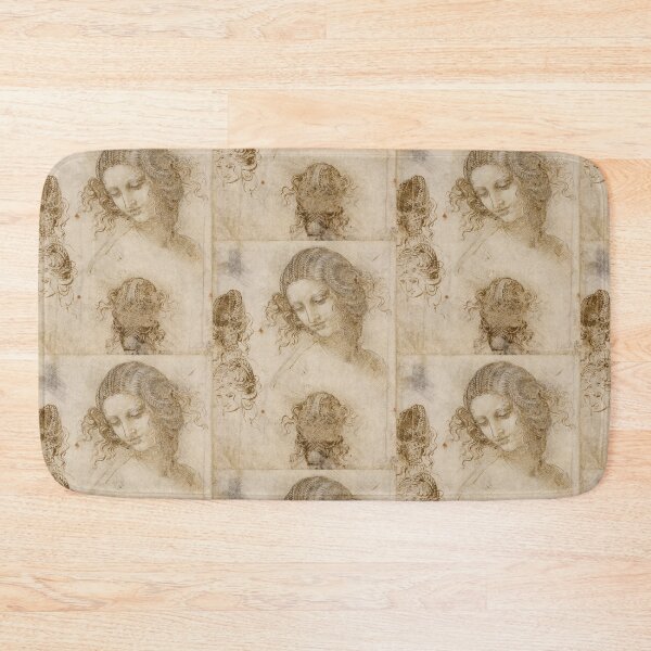 Item preview, The Head of Leda by Leonardo da Vinci High Renaissance Drawing Print designed and sold by artofuniverse.