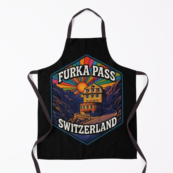 Item preview, Furka Pass Switzerland Belvedere Hotel Retro Trippy Travel designed and sold by TomFrontierArt.