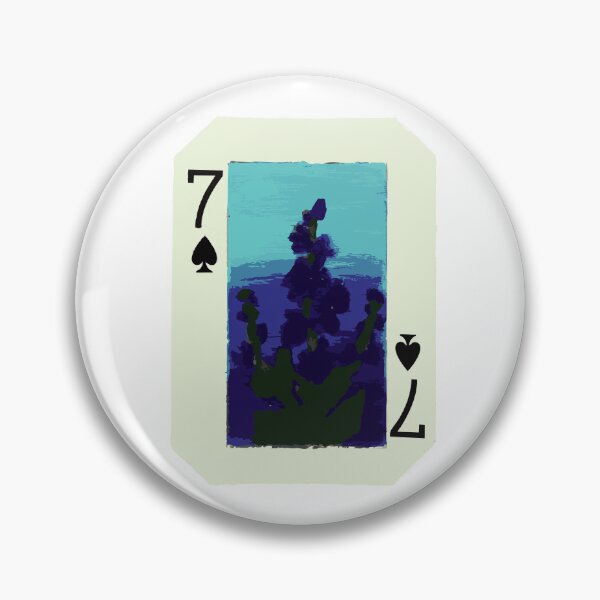 Item preview, Seven of Spades Playing Card (July Birth Flower) designed and sold by meera-r.