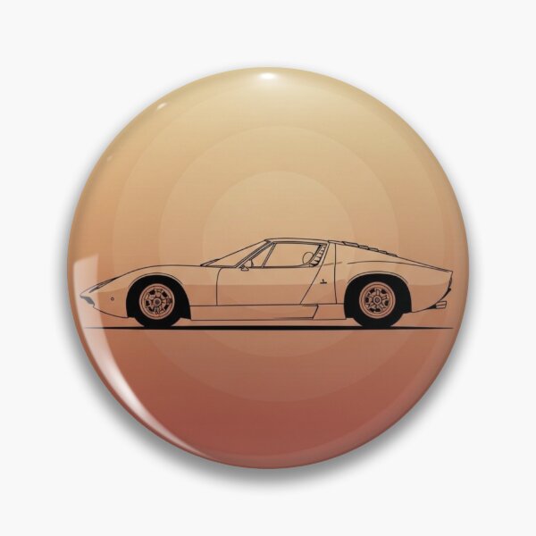 Item preview, Lamborghini Miura Classic Supercar Retro Polaroid Sunset Art designed and sold by Motorline44.