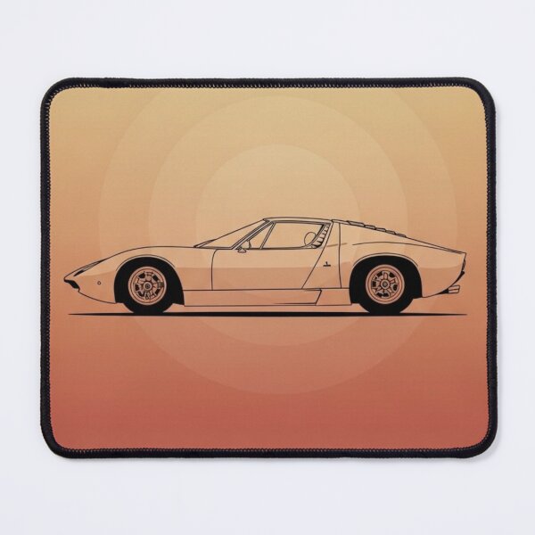 Item preview, Lamborghini Miura Classic Supercar Retro Polaroid Sunset Art designed and sold by Motorline44.
