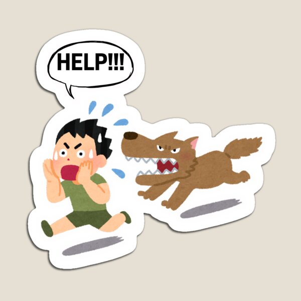 Item preview, Running From Dog Sticker designed and sold by SillyCreature15.