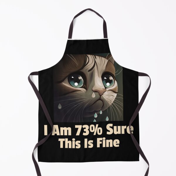 Item preview, I Am 73% Sure This Is Fine Funny Cat Dark Humor Shirt designed and sold by SilentBreakdown.