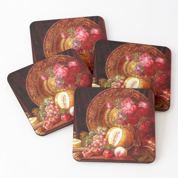 Item preview, Chrysanthemums, Fruits and Plate by Emily Stannard (c. 1870) // Public Domain designed and sold by Vernissage-dart.