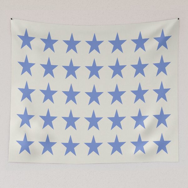 Item preview, Medium DANUBE BLUE and CREAM STARS designed and sold by RachelMacht.