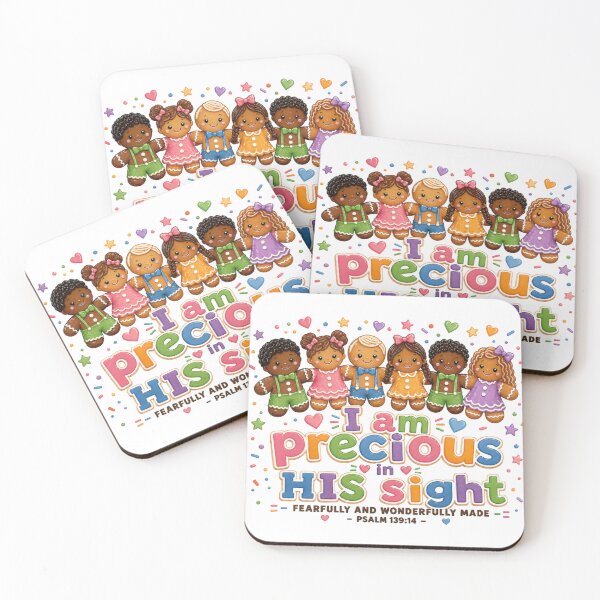 Item preview, I am Precious in HIS Sight Christian Kids Gingerbread Design Psalm 139 14 Faith Based Gift designed and sold by GENX-AUTISM-DAD.