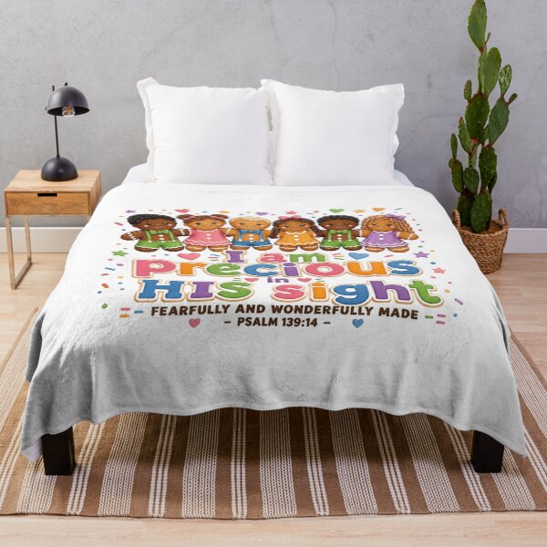 Item preview, I am Precious in HIS Sight Christian Kids Gingerbread Design Psalm 139 14 Faith Based Gift designed and sold by GENX-AUTISM-DAD.