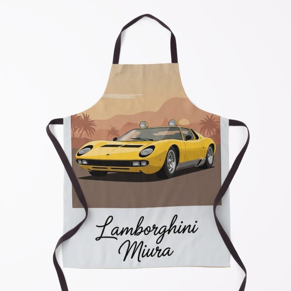Item preview, Lamborghini Miura Safari Classic Yellow Supercar Retro Polaroid Art designed and sold by Motorline44.