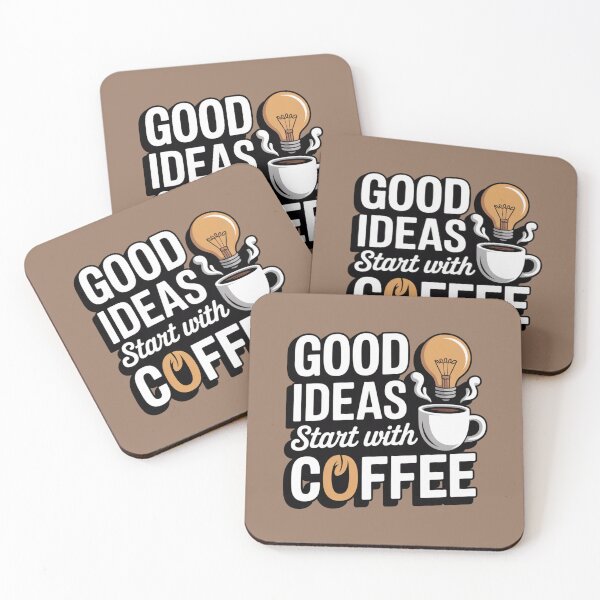 Item preview, Good Ideas Start With Coffee – Funny Coffee Lover Quote Design designed and sold by ABLAT-CREATIONS.