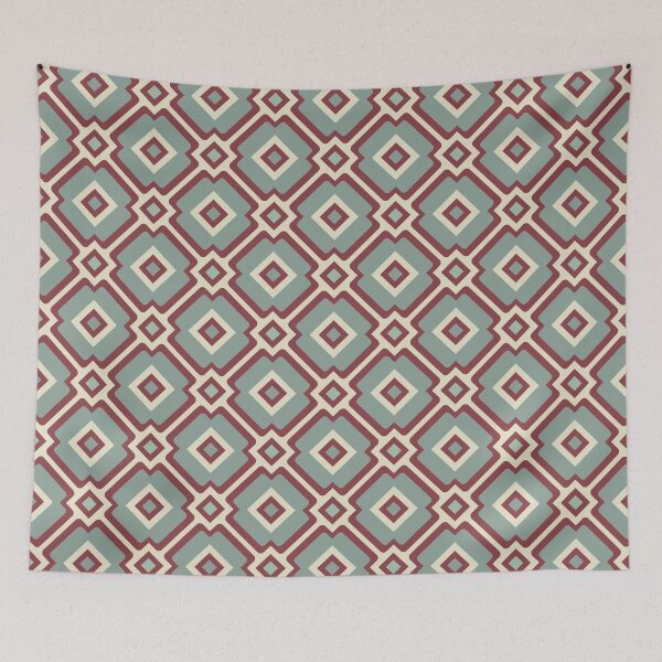Item preview, Cordovan, morning blue & dirty white mosaic designed and sold by Mint + Midnight.