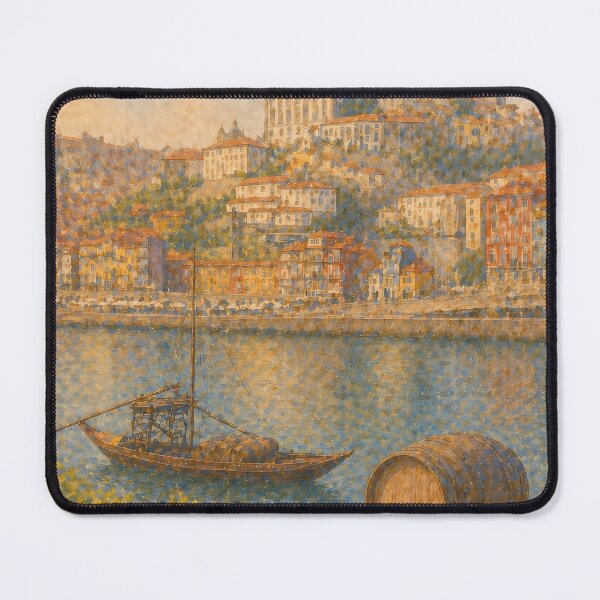 Item preview, Porto Portugal Watercolor Poster, Douro River Wine Barrels Art, Ribeira Cityscape Travel Wall Art, Vintage Print designed and sold by Art-Selling.