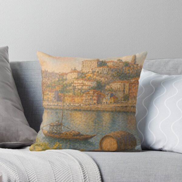 Item preview, Porto Portugal Watercolor Poster, Douro River Wine Barrels Art, Ribeira Cityscape Travel Wall Art, Vintage Print designed and sold by Art-Selling.