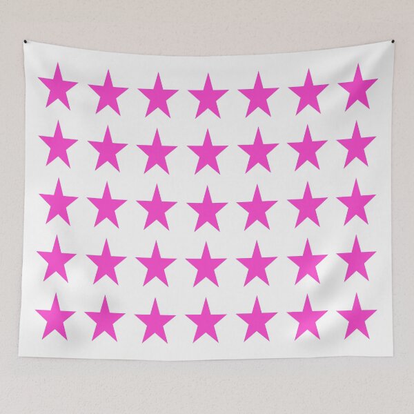 Item preview, Medium HOT PINK and WHITE STARS  designed and sold by RachelMacht.