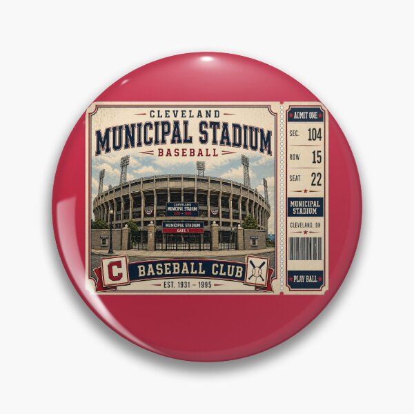 Item preview, Cleveland Municipal Stadium Vintage Ticket Shirt Retro Baseball Exterior Cleveland Ohio Stadium Art designed and sold by GhostDawgs.