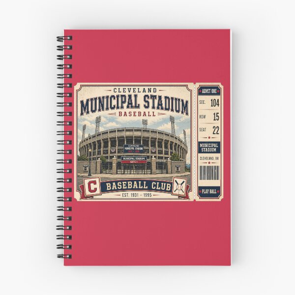 Item preview, Cleveland Municipal Stadium Vintage Ticket Shirt Retro Baseball Exterior Cleveland Ohio Stadium Art designed and sold by GhostDawgs.