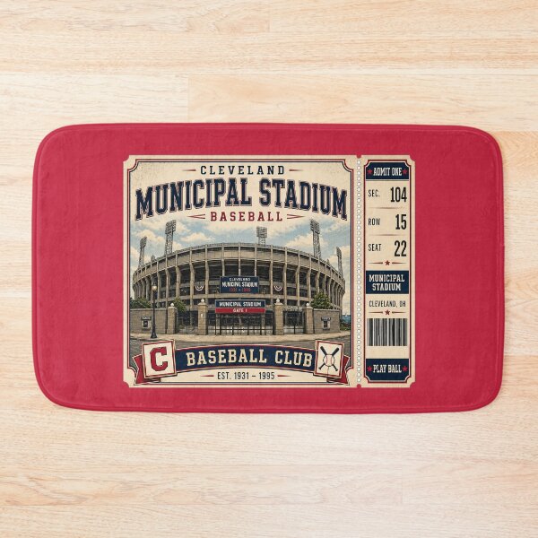 Item preview, Cleveland Municipal Stadium Vintage Ticket Shirt Retro Baseball Exterior Cleveland Ohio Stadium Art designed and sold by GhostDawgs.