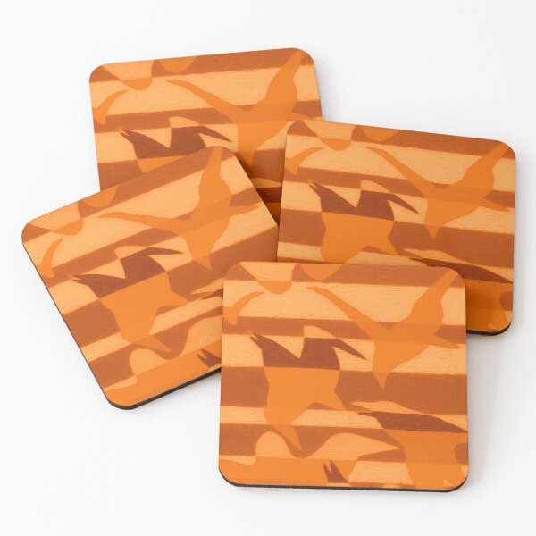Item preview, Migration— Seagulls in Flight Deep Orange Monochrome designed and sold by LouDSarG.