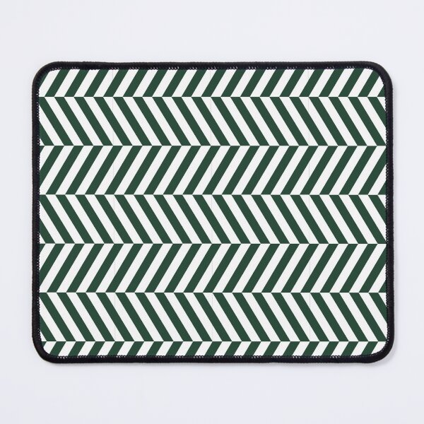 Item preview, White And Forest Green Herringbone Pattern designed and sold by pattern-archive.