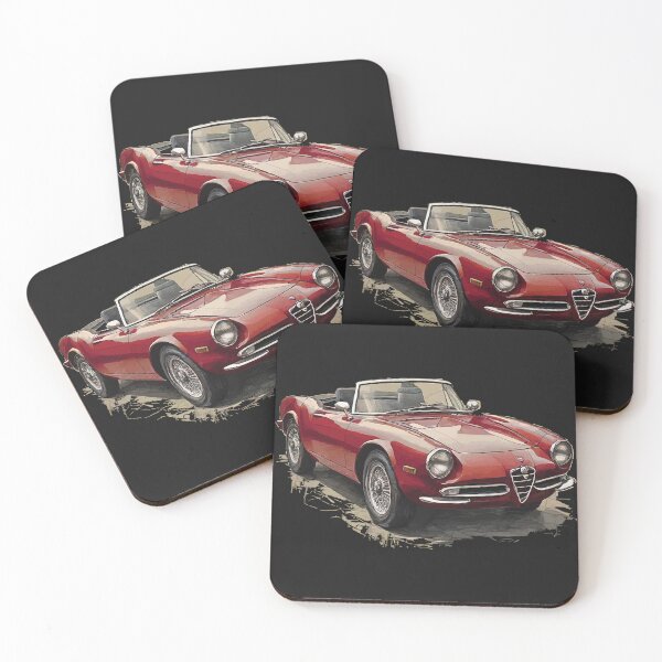 Item preview, Geometric Vintage European Roadster Car Art designed and sold by Tklezardesigns.
