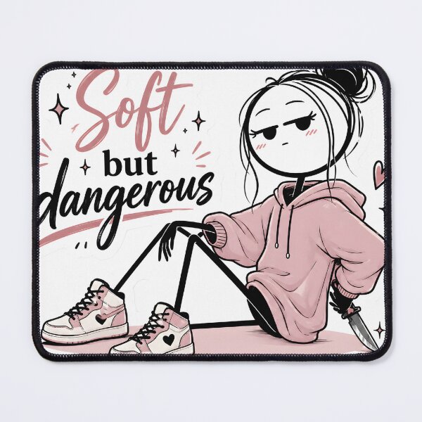 Item preview, Soft But Dangerous Stickman Cute Aesthetic Attractive Personality Minimalist Dual Energy designed and sold by StickyGuys.