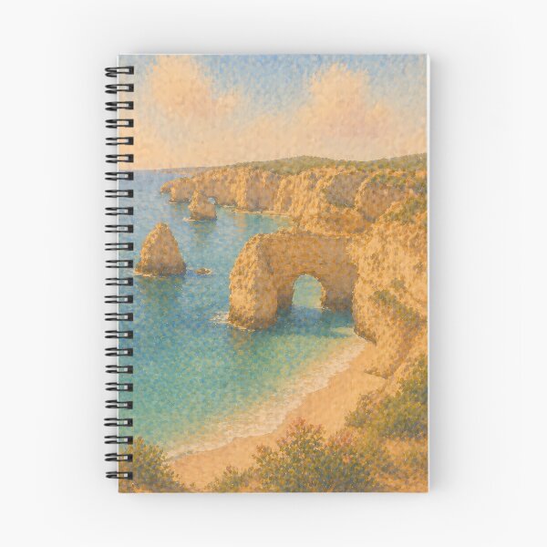Item preview, Algarve Portugal Watercolor Poster, Coastal Cliffs Rock Arch Beach Art, Mediterranean Seaside Landscape, Vintage Travel Print designed and sold by Art-Selling.