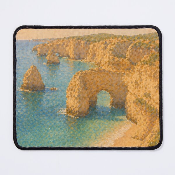 Item preview, Algarve Portugal Watercolor Poster, Coastal Cliffs Rock Arch Beach Art, Mediterranean Seaside Landscape, Vintage Travel Print designed and sold by Art-Selling.