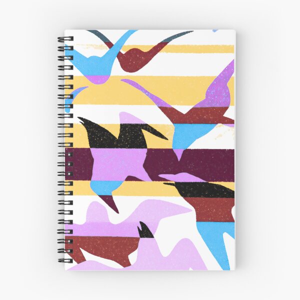 Item preview, Migration V — Seagulls in Flight Acid Stripe Black & Pink designed and sold by LouDSarG.