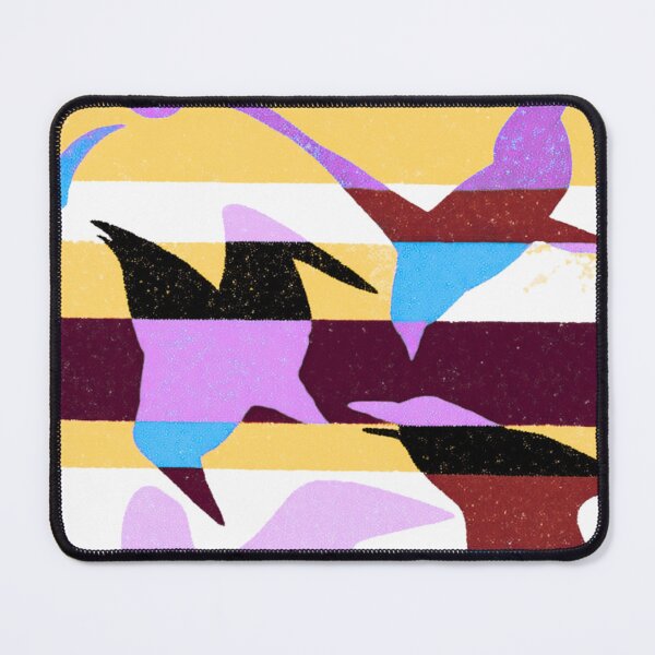 Item preview, Migration V — Seagulls in Flight Acid Stripe Black & Pink designed and sold by LouDSarG.