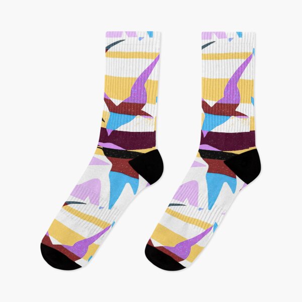 Item preview, Migration V — Seagulls in Flight Acid Stripe Black & Pink designed and sold by LouDSarG.