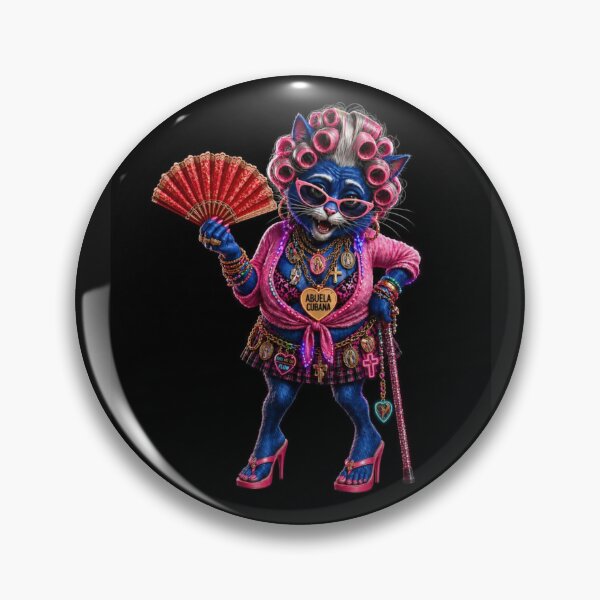 Item preview, Abuela Cubana Cat in Tacones designed and sold by ZunZunArt.