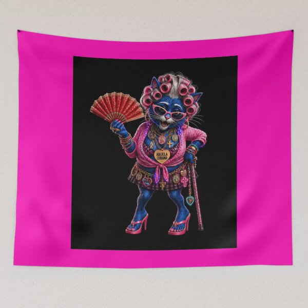 Item preview, Abuela Cubana Cat in Tacones designed and sold by ZunZunArt.