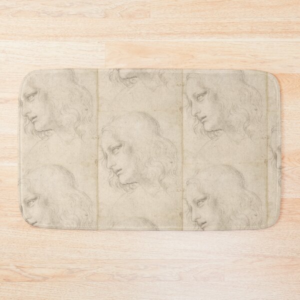 Item preview, The Head of Saint Philip by Leonardo da Vinci Renaissance Drawing Poster designed and sold by artofuniverse.