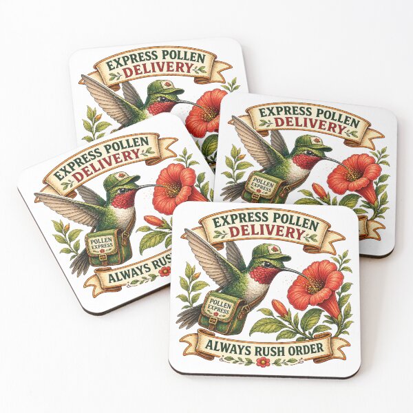 Item preview, Hummingbird Express Pollen Delivery Sticker designed and sold by Gentlestate.
