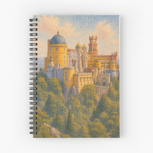 Item preview, Sintra Pena Palace Watercolor Poster, Portugal Castle Art, Colorful Architecture Travel Wall Art, Vintage Aesthetic Print designed and sold by Art-Selling.