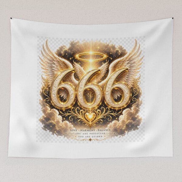 Item preview, Golden Angel Number 666 Balance Harmony Light designed and sold by HiteshArt111.