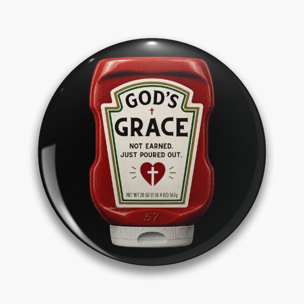 Item preview, God's Grace Poured Out Christian Ketchup Parody designed and sold by Alt Christian.