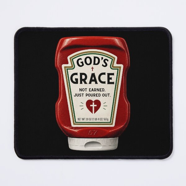 Item preview, God's Grace Poured Out Christian Ketchup Parody designed and sold by Alt Christian.