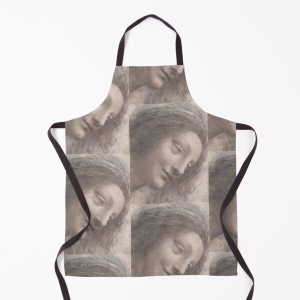 Item preview, The Head of the Virgin by Leonardo da Vinci High Renaissance Portrait Drawing Print designed and sold by artofuniverse.