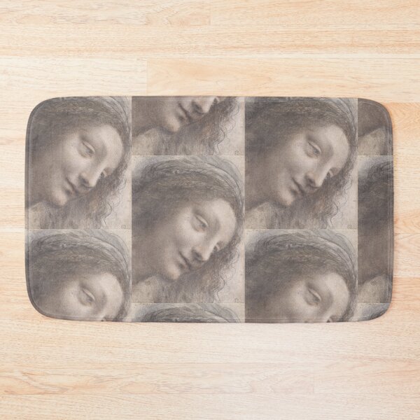 Item preview, The Head of the Virgin by Leonardo da Vinci High Renaissance Portrait Drawing Print designed and sold by artofuniverse.