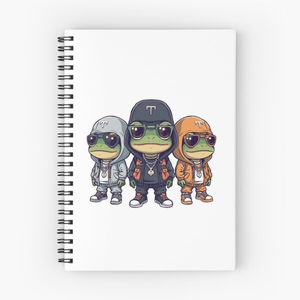Item preview, rapping frogs designed and sold by PatronesKawai.